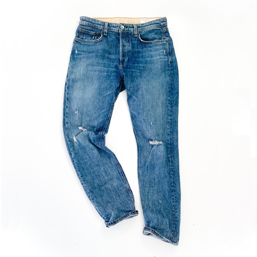 Rag & Bone Rosa Mid-Rise Boyfriend Jeans in North Star